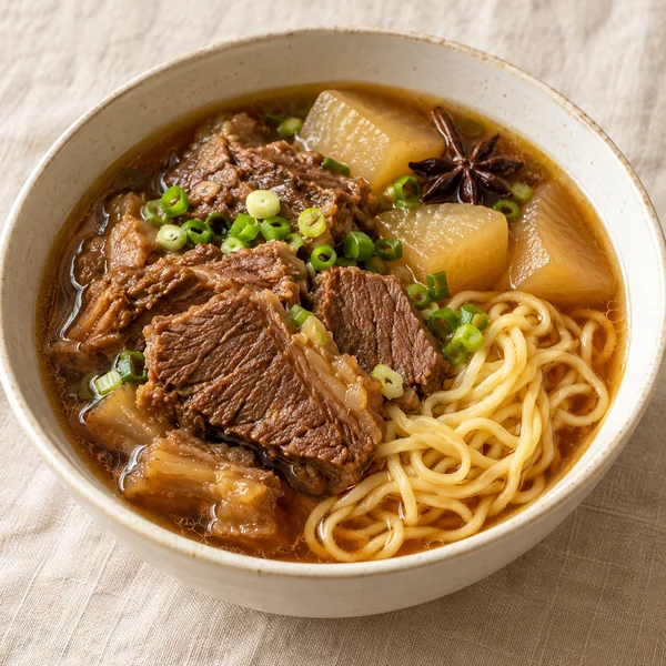 Illustration of Beef Brisket Noodle Soup