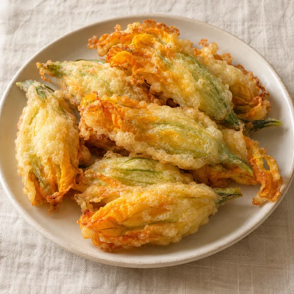 Illustration of Zucchini Blossom Fritters