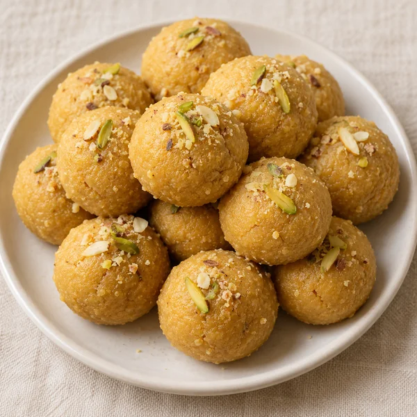 Illustration of Besan Ladoo