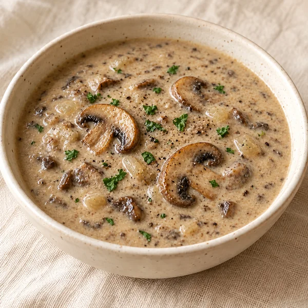 Illustration of Cream of Mushroom Soup