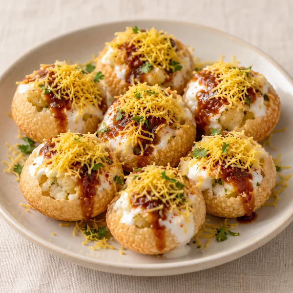 Illustration of Dahi Puri