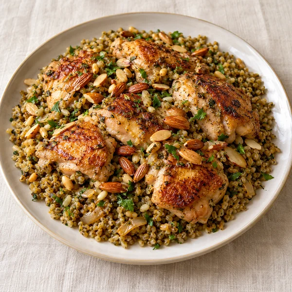 Illustration of Freekeh with Chicken
