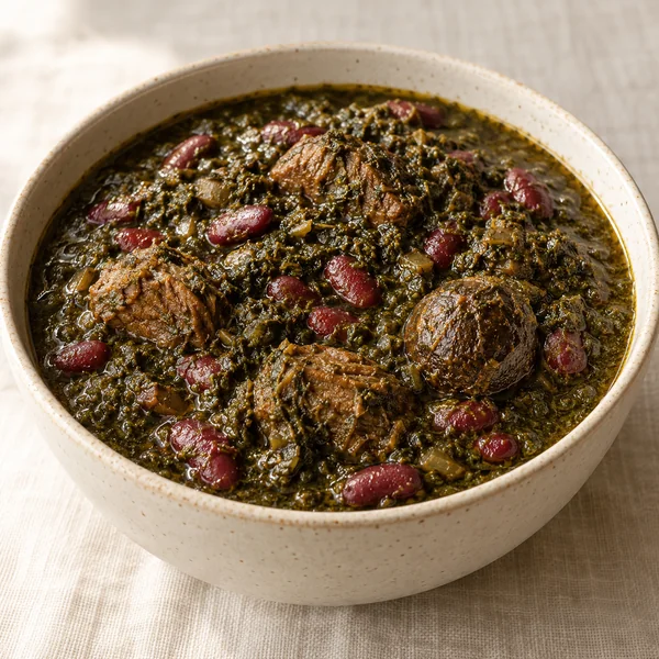 Illustration of Ghormeh Sabzi