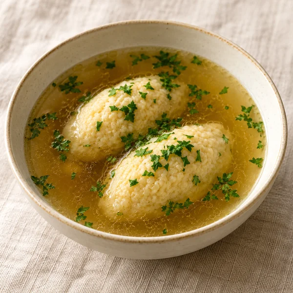 Illustration of Grießnockerlsuppe