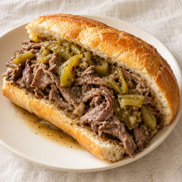 Illustration of Italian Beef Sandwich
