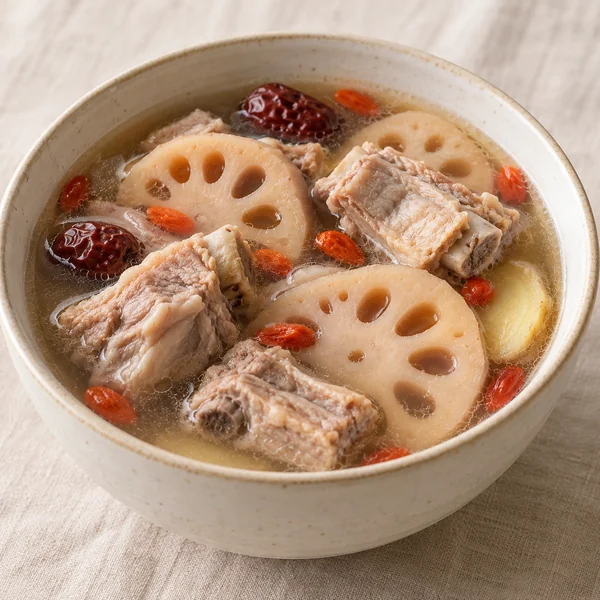 Illustration of Lotus Root and Pork Rib Soup