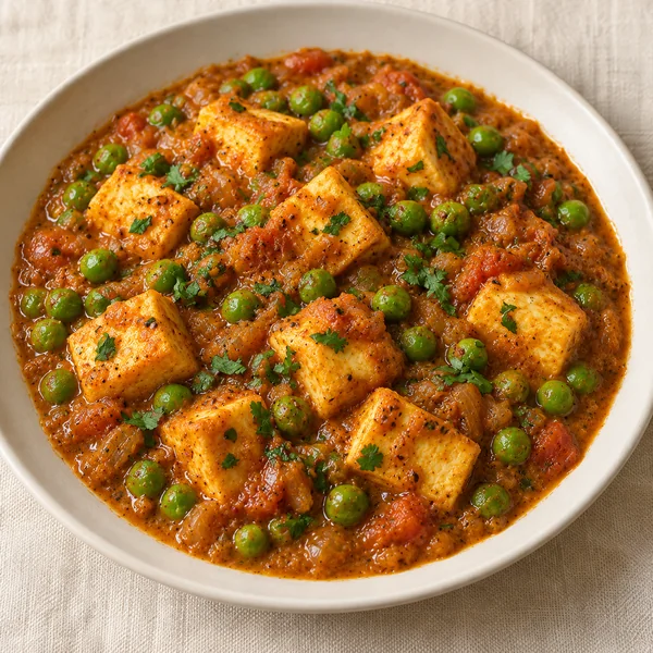 Illustration of Matar Paneer
