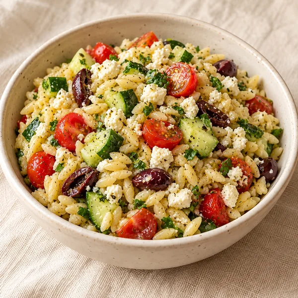 Illustration of Mediterranean Orzo Salad