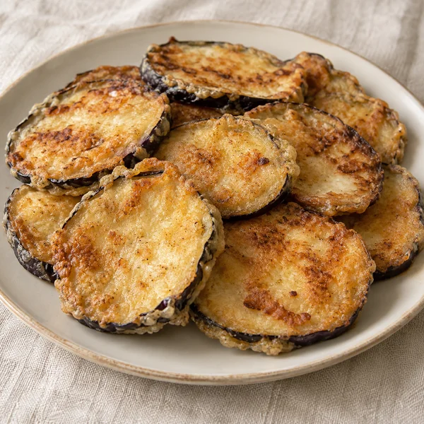 Illustration of Fried Eggplant Slices