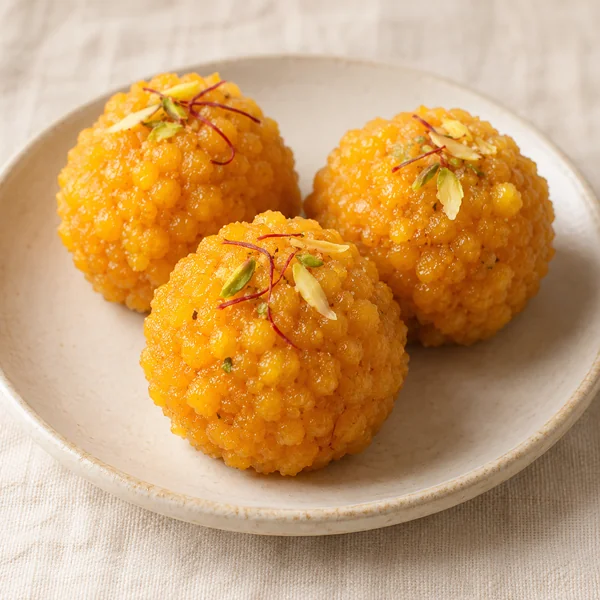 Illustration of Motichoor Ladoo