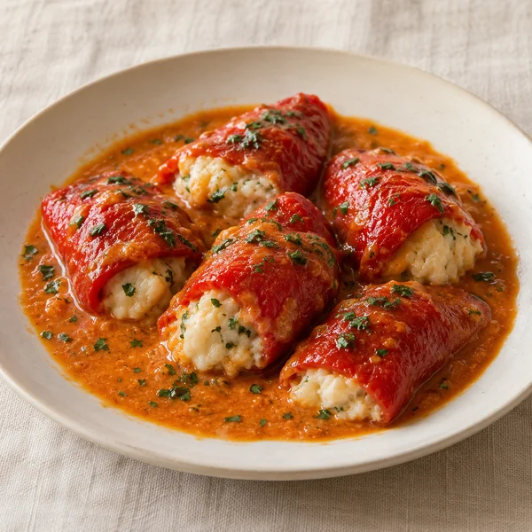 Illustration of Stuffed Piquillo Peppers