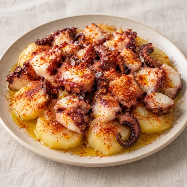 Illustration of Galician-Style Octopus