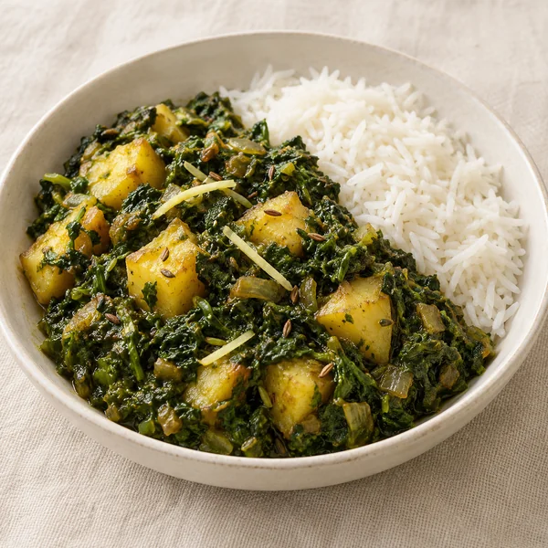 Illustration of Saag Aloo