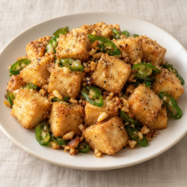 Illustration of Salt and Pepper Tofu