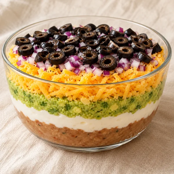 Illustration of Seven Layer Dip