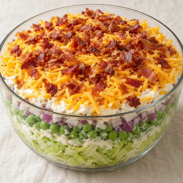 Illustration of Seven Layer Salad