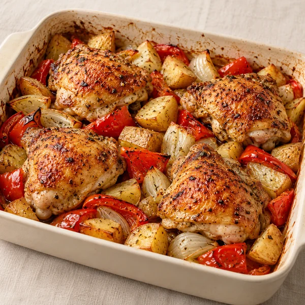 Illustration of Sheet Pan Chicken and Vegetables