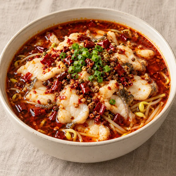 Illustration of Sichuan Boiled Fish