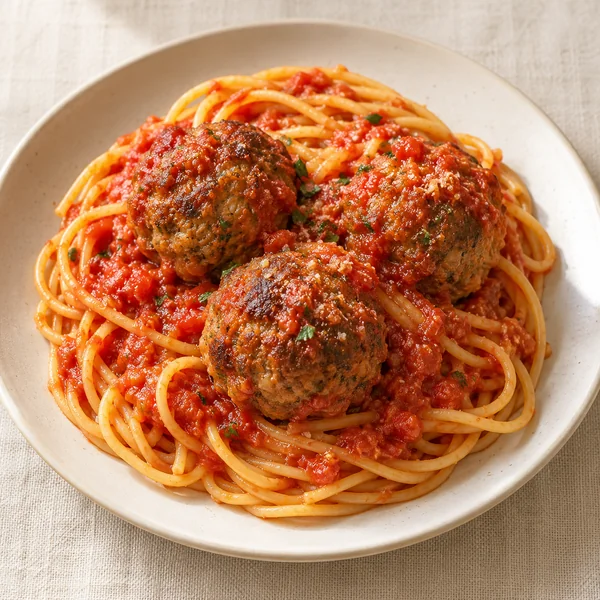 Illustration of Spaghetti and Meatballs