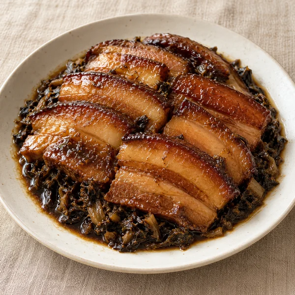 Illustration of Steamed Pork with Preserved Mustard Greens