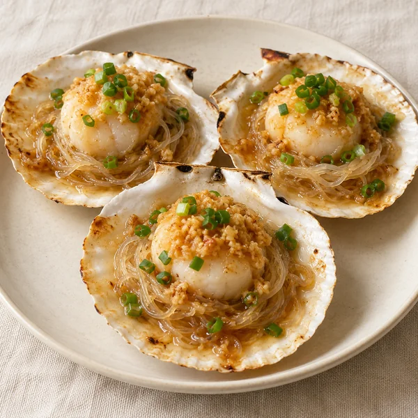 Illustration of Steamed Scallops with Garlic Vermicelli