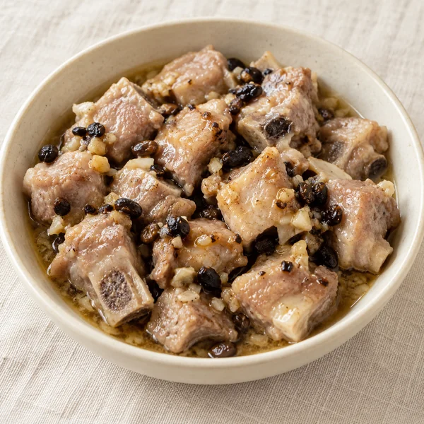 Illustration of Steamed Spare Ribs with Black Bean Sauce