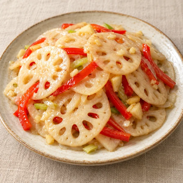 Illustration of Stir-Fried Lotus Root