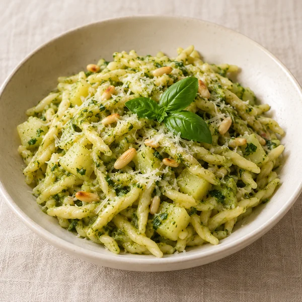 Illustration of Trofie al Pesto