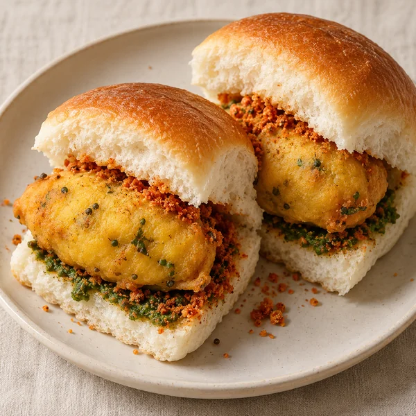Illustration of Vada Pav