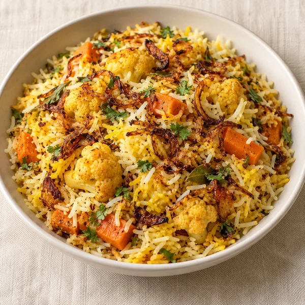Illustration of Vegetable Biryani