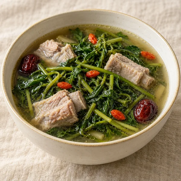 Illustration of Watercress and Pork Soup